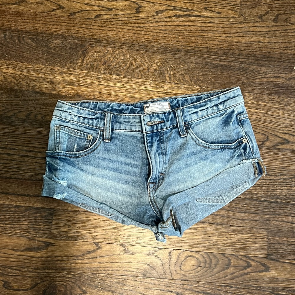 Free People teaspoon denim jean shorts